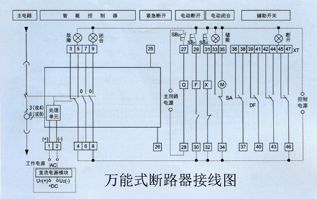 萬能式斷路器接線圖